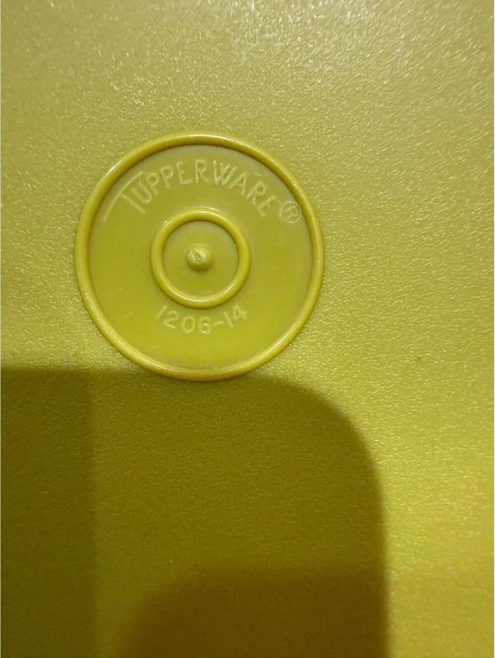 Vintage Tupperware Olive Green Round Container with Lid